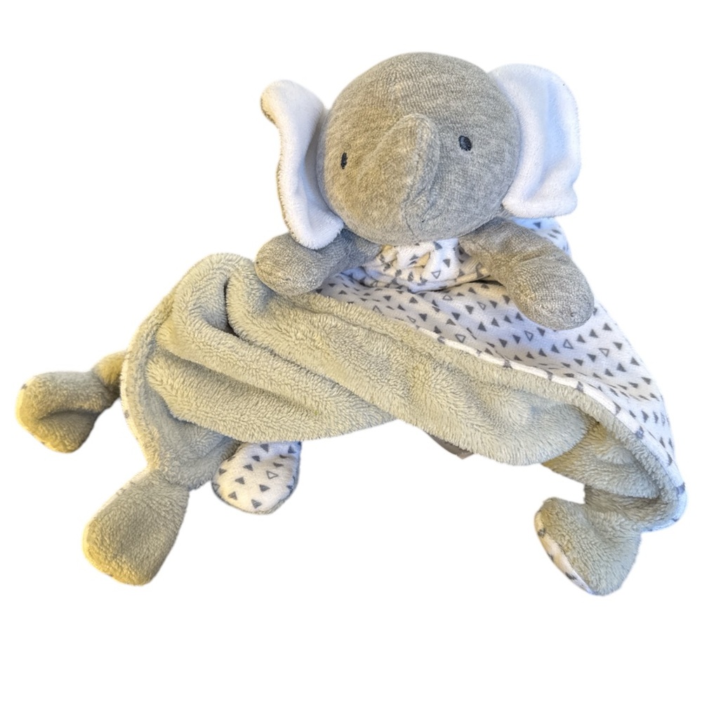 Carters “Just One You” Gray Elephant Lovey Triangles Security Blanket